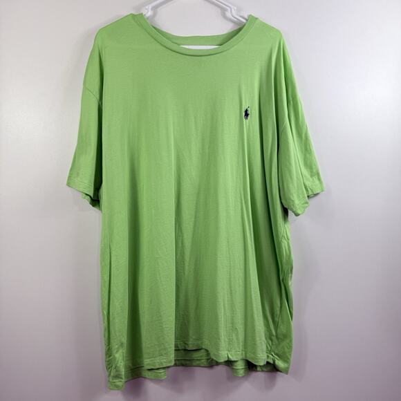 Vintage Polo Ralph Lauren Green T Shirt Mens XXL Short Sleeved Crew Neck - Picture 9 of 11